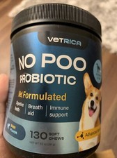 06/25 Vetrica - No Poo Probiotic Soft Chews for Dogs 130ct - Digestive Health