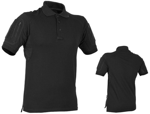 TEXAR Elite Pro Tactical Polo T-Shirt Short Sleeve Military Summer Uniform Black - Picture 6 of 10