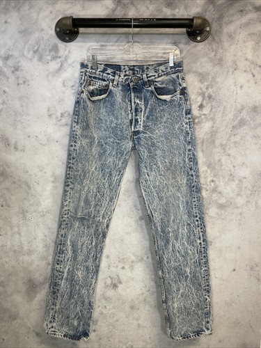 Vintage Levi's Acid Wash Jeans Button 
