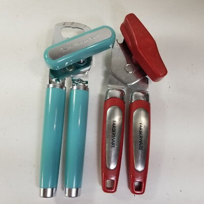 KitchenAid Multifunction Manual Can & Bottle Opener & Red Farberware Lot of 2x