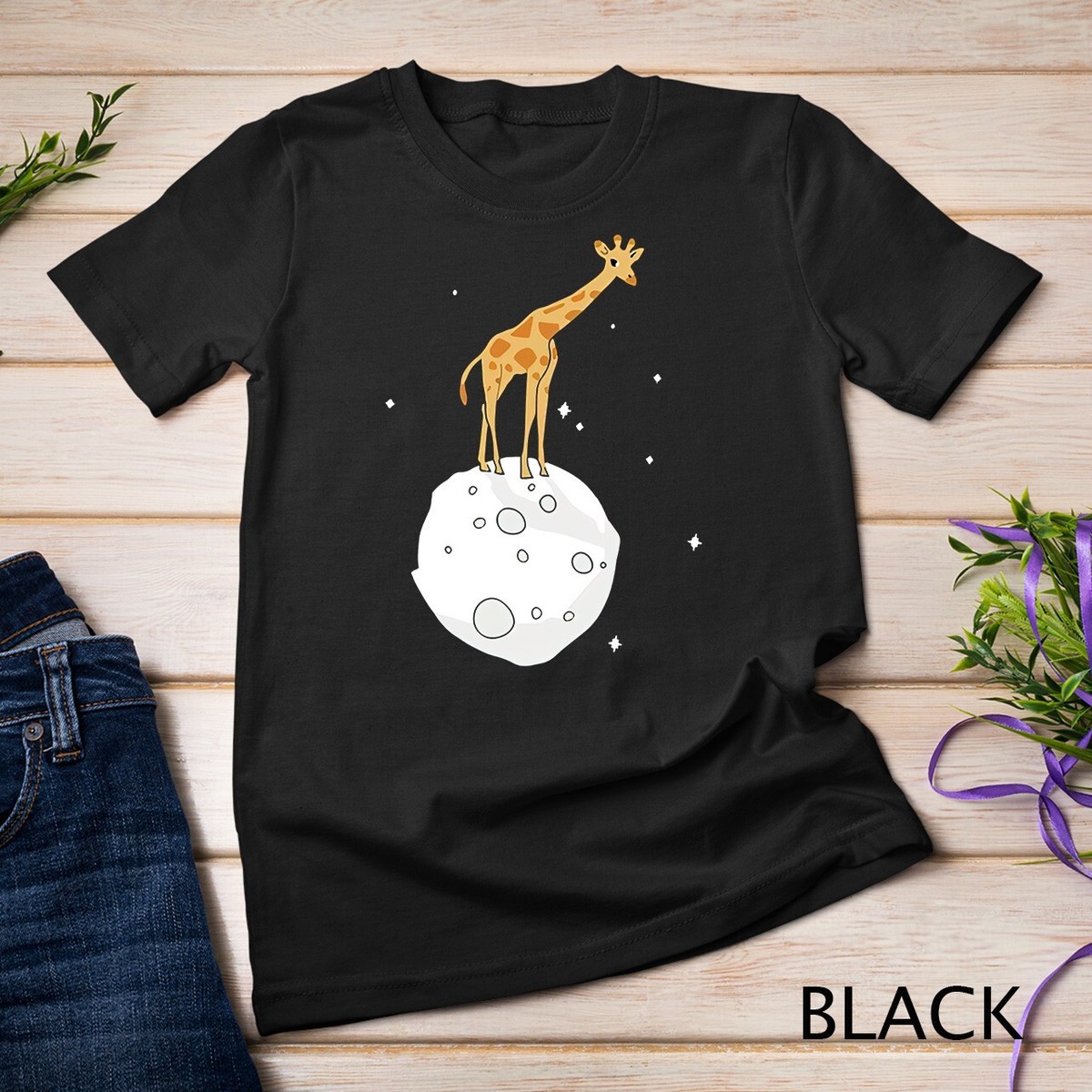 Let's Game It Out Giraffe Moon Unisex T-shirt | eBay