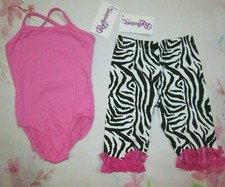 New Girls Size 2 Toddler Dance or Gymnastics Leotard Capri Pants Reflectionz XXS