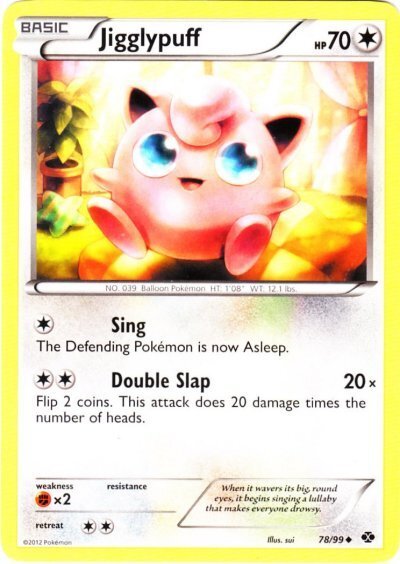 Jigglypuff - 78/99 - Uncommon x1 - Lightly Played - BW Next Destinies