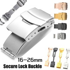 20mm Watch Band Buckle Secure Lock Clasp Steel Bracelet Buckle 16 18 22 24 26mm