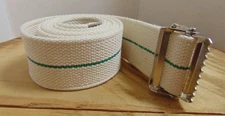 Posey Gait & Transfer Belt No. 6556 Cream & Green Stripe 60" x 2"