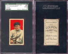 1914 T213-2 Coupon Cigarettes Baseball JOHN McGRAW New York Giants SGC 30 (2)