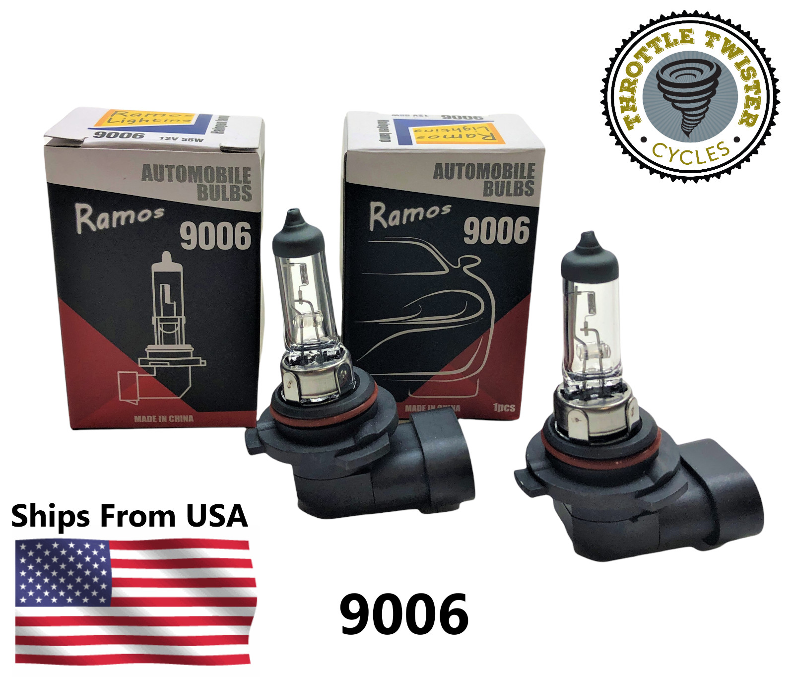 9006 Hb4 Bright Halogen 55w Bulbs Headlights Lamps Usa Based