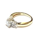 14k white yellow gold .95ct round diamond engagement ring band 3.6g 6.25 — photo 4