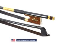 Advanced 4/4 Violin Bow Carbon Fiber Stick letter wood Frog Black Bow hair