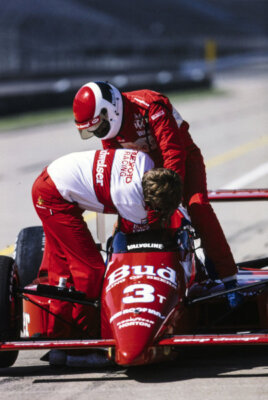 Bobby Rahal gets into his spare Truesports March 86C Coswort Indy 1986 Photo