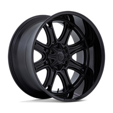 Fuel DARKSTAR 20x9 ET1 6x135/139.7 106.10mm MATTE BLACK W/ GLOSS BLACK LIP (Load