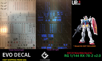 EVO UV Reflective Upgraded Decal - For RG 1/144 RX78-2 Ver 2.0- US