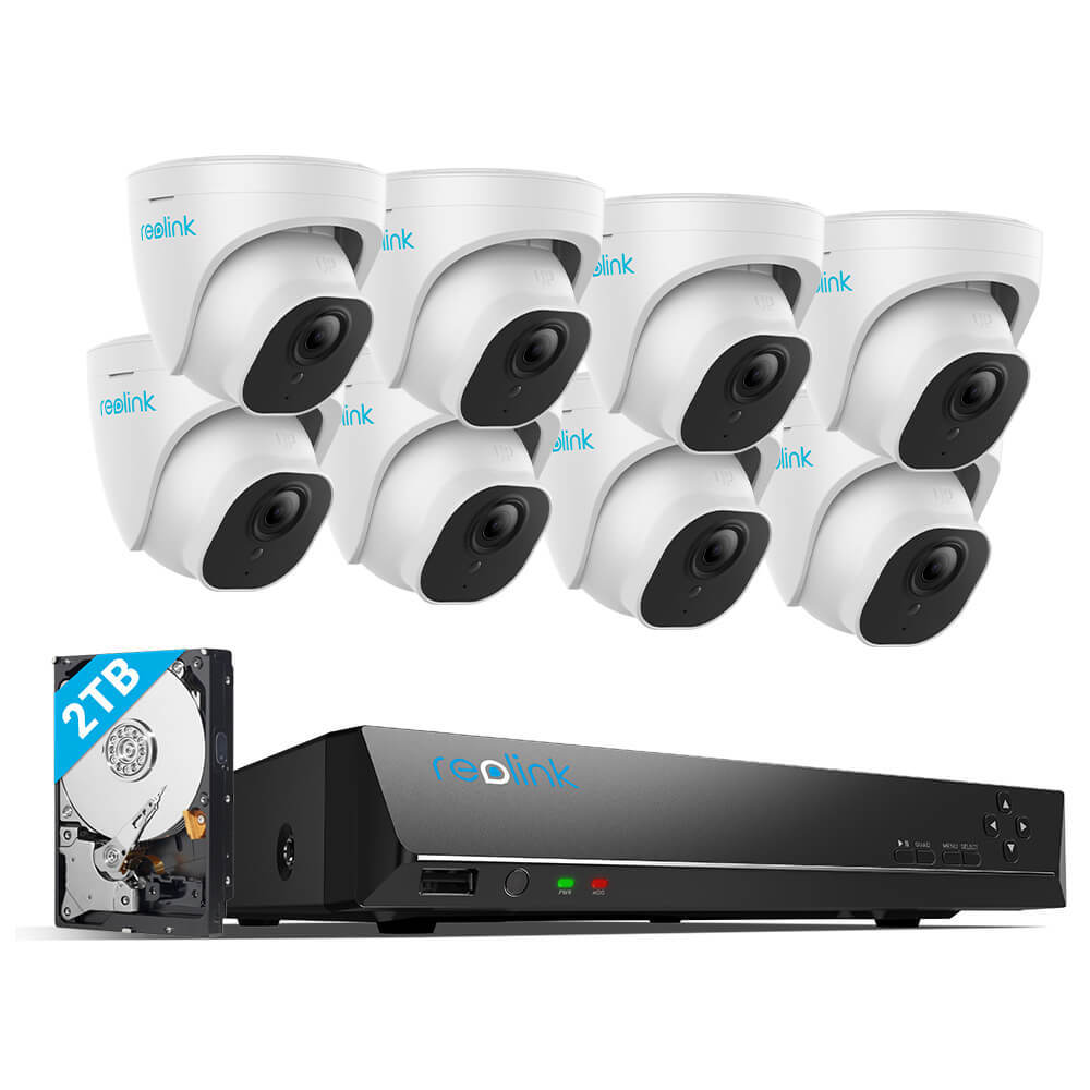 Reolink 8CH NVR 5MP POE Security Camera System Outdoor Audio 
