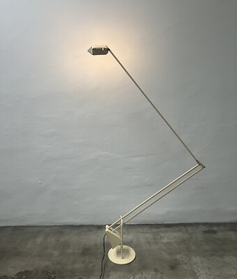 Postmodern Design Floorlamp Flamingo Fridolin Naef Luxo, Sweden 1980s Creme