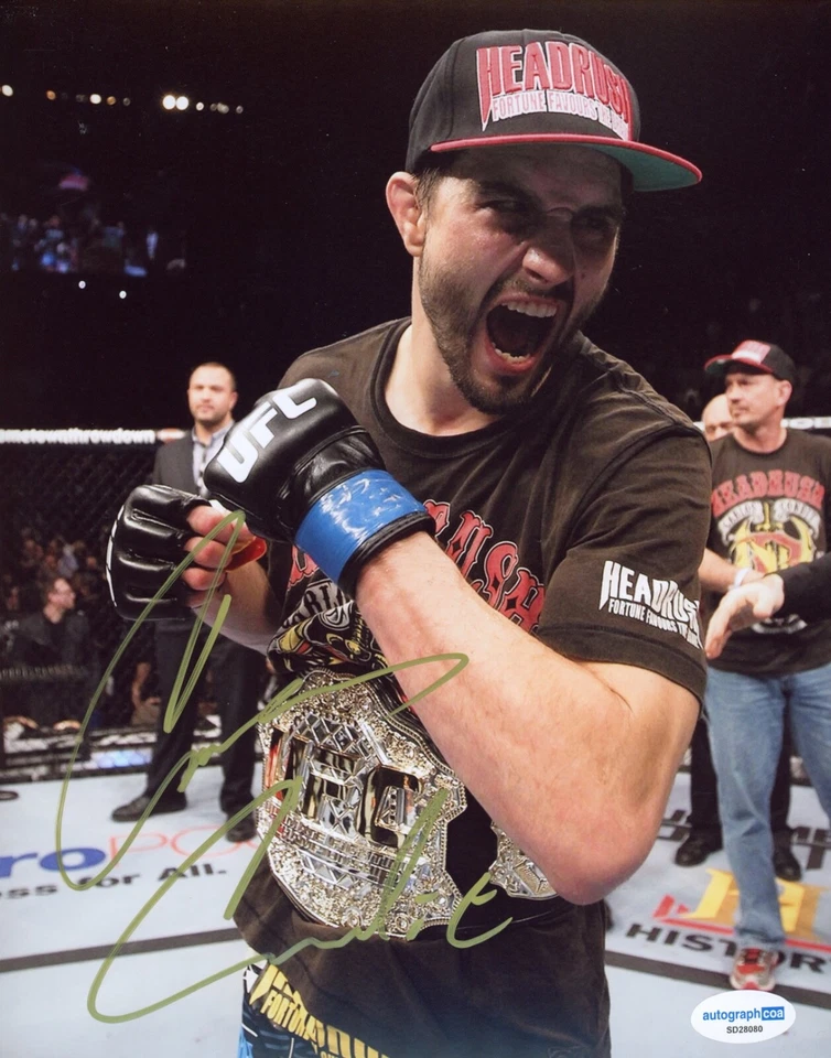 Foto firmada por Carlos Condit 8x10 ACOA autografiada UFC MMA Natural Born Killer Foto 2 de 3