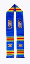 Blue Usher Kente Cloth Stole / Sash - DP1550DF
