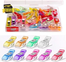 Multipurpose Sewing Clips 30 Pcs Premium Quilting Accessories - Assorted Colors 