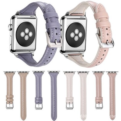 Premium Silicone Leather Watch Strap for Apple Iwatch SE8765432 38 40 42 45 49mm