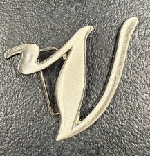 Bold Capital  V  Cut-Out Belt Buckle   Personalized Style Statement 