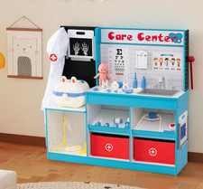 Play Doctor  s Office w/Examine Region X-Ray Film ECG Monitor Eye Chart Faucet