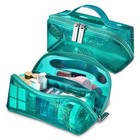 Byootique Portable Makeup Bag Water-resistant Organizer Travel Daily Use, Green — photo 1