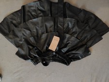 Leder Rock Set, Größe 38, Schwarz