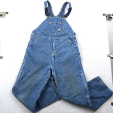 Vintage 80s OshKosh B Gosh Denim Overalls Mens 38x32 Vestbak Bib Insulated USA