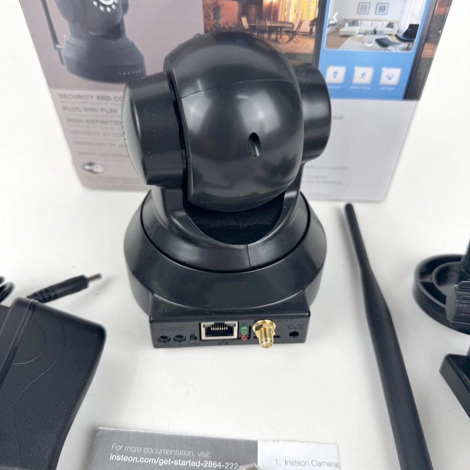 Cámara de seguridad IP inalámbrica Insteon 2864-226 WIFI 720p HD visión nocturna IR interior Foto 3 de 4