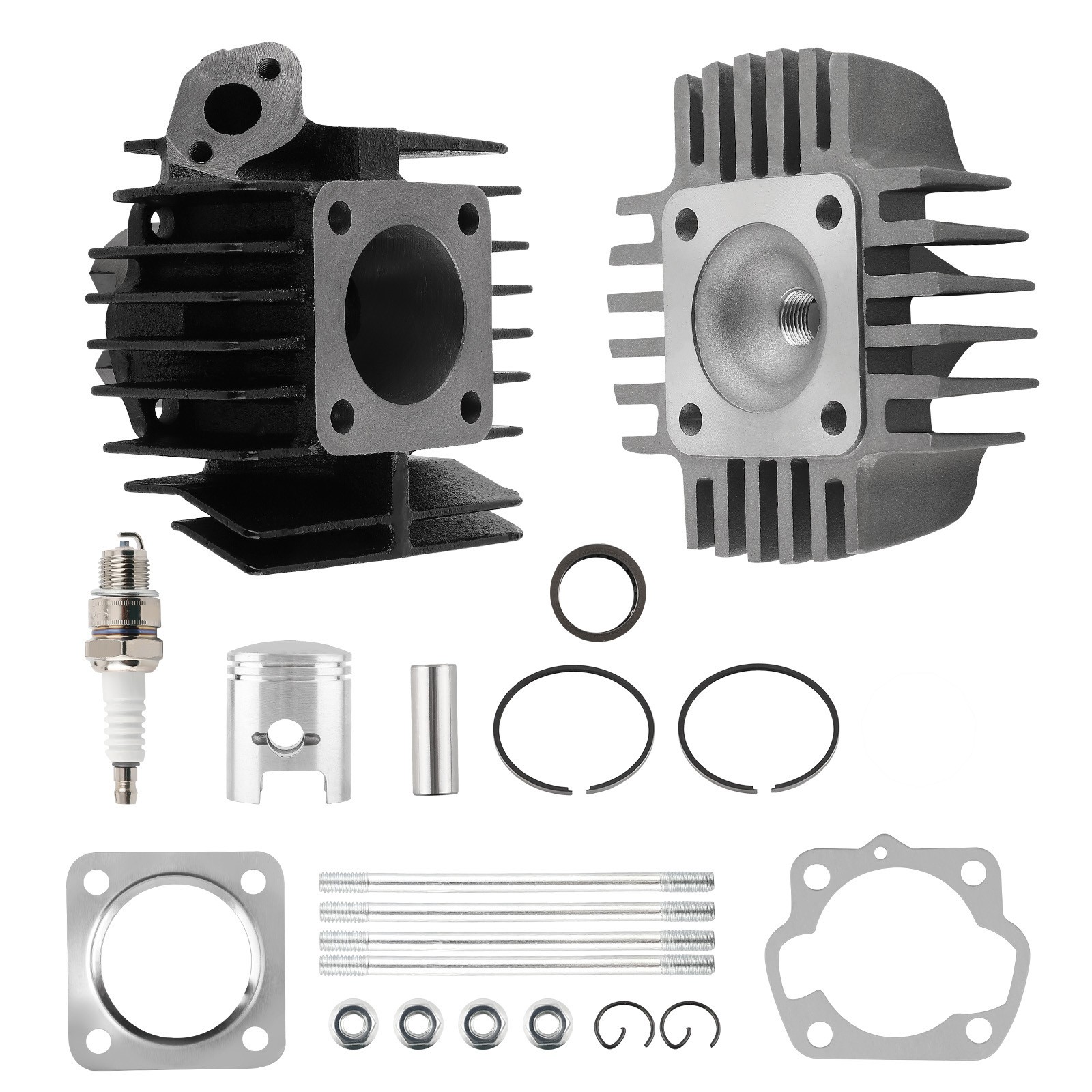 Cylinder Piston Barrel Head Gasket Barrel Kit for Suzuki LT50 JR50 1984-1987
