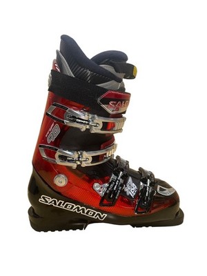Salomon Unisex Red & Black Plastic 3D Buckles X7 Impact Ski Boots Size 26.5
