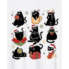 NUEVO CON ETIQUETAS FRYAID Gato Sudadera Mujer Divertida Negra Gato Gráfico Talla Grande