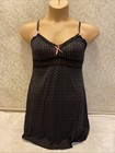 Marilyn Monroe Nightgown. Black, Pink And White Polkadot With Bows. Size Medium. — photo 1