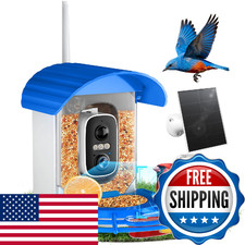 NIORSUN Smart Bird Feeder with Camera Solar Powered, 2K HD Video AI Recognition