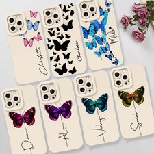 For iPhone 16 Plus 15 14 13 17 Pro Fancy Butterfly Custom Soft Cover Phone Cases