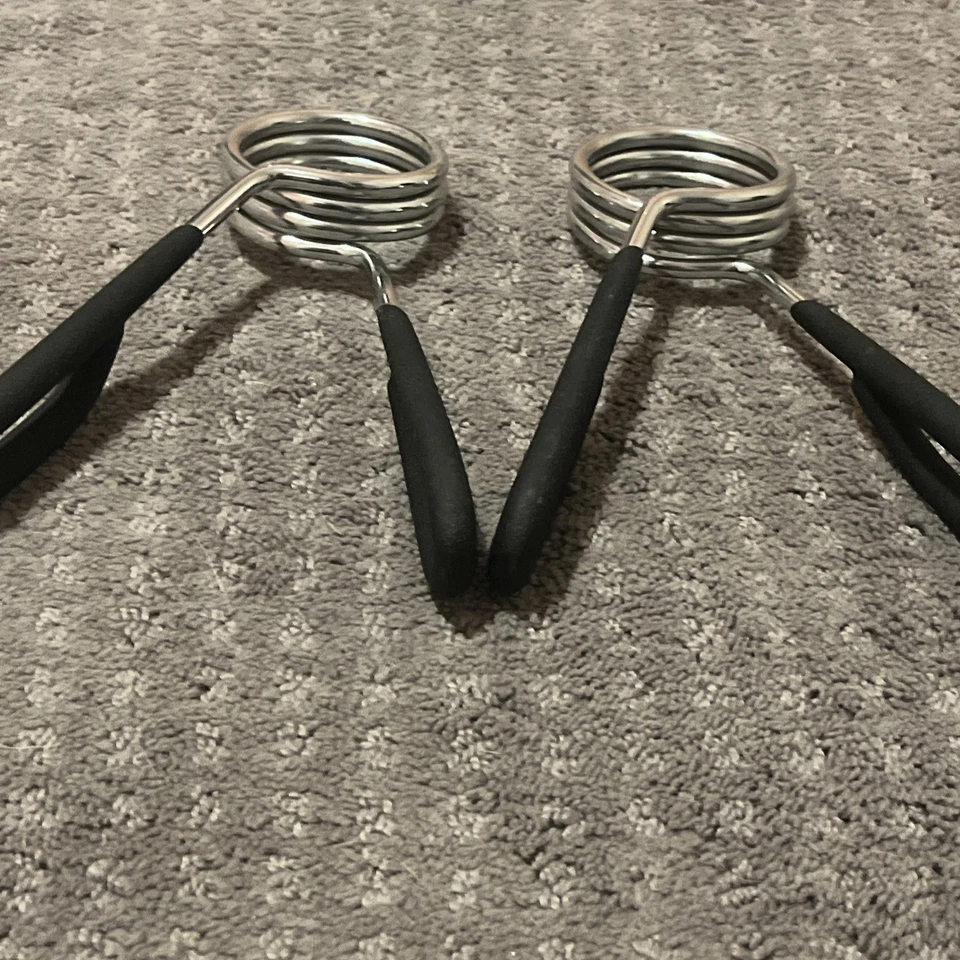 Clips de pesas con barra retenedores de placa de barra de levantamiento de potencia olímpica Foto 4 de 4