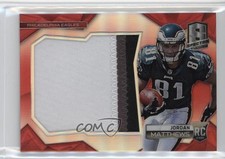 2014 Spectra Rookie Jerseys Red Prizm 10/10 Jordan Matthews Jumbo Patch h9z