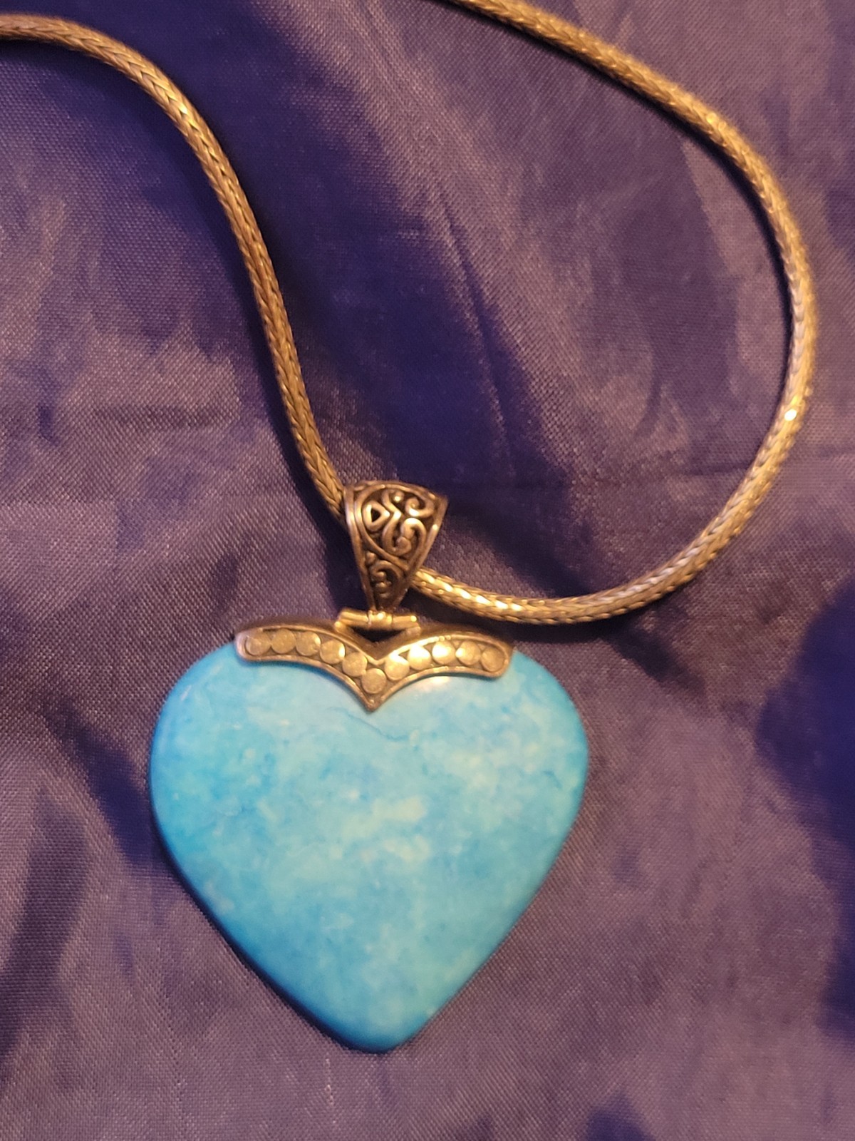 Sterling Silver Solid .925 Lamimer Heart-Shaped p… - image 2