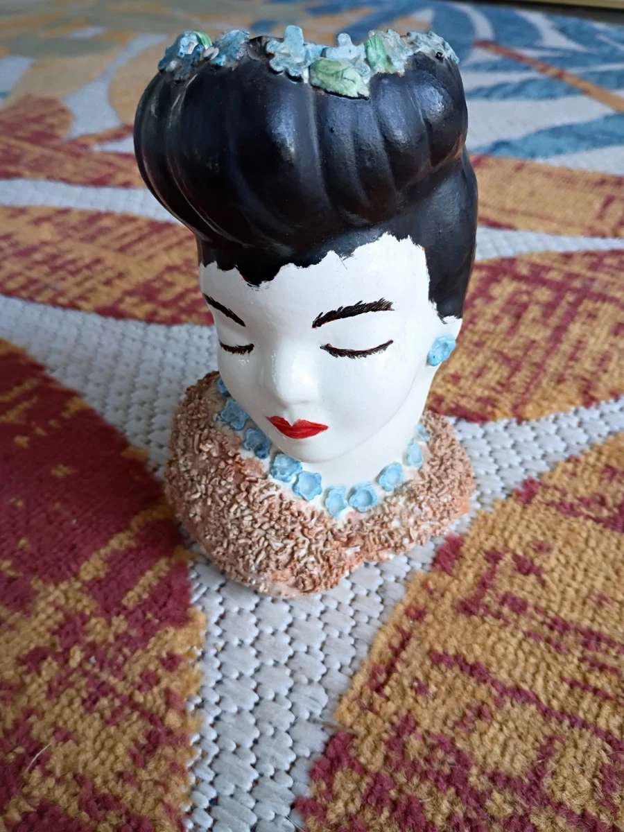 Vintage Girl Head Vase Indiana OTHER China & Pottery Headvases for