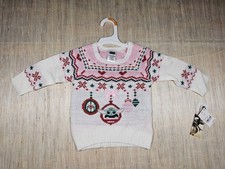 Star Wars Cream Mandalorian Christmas Sweater Baby Yoda Grogu Size 12 Months-NEW