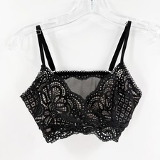 Victoria's Secret Black Sheer Lace Dream Angels Bralette Women's Size Small