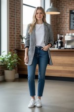 Philosophy Plaid Blazer M
