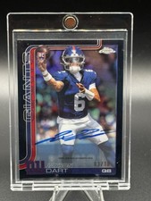 2025 Topps Chrome Football Jaxon Dart RC Black Refractor Auto /10