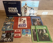 Disney Book & Tape Cassette Star Wars Droid Black Hole Record Album Calendar LOT