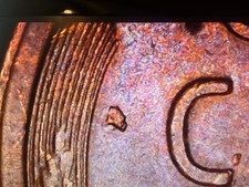 1954 D Lincoln Cent Error - Reverse Defective Planchet + Obverse Partial Collar