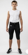 Rawlings Integrated Football Pants Youth XL Black Padded Adjustable Waist NWT