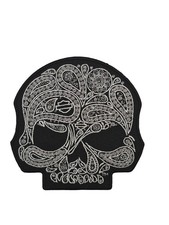 Harley Davidson teschio di prezzemolo argento toppa ferro da cucire 4,5 x 4,5 pollici nuovo