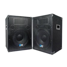 Pair of Passive 15 Inch 2-Way PA/DJ Loudspeaker Cabinets - 800 Watts Full Range