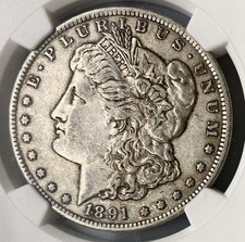 NGC XF 45 1891-cc Morgan Silver Dollar (VAM-3 Spitting Eagle)
