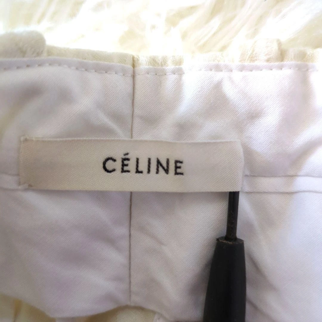 Bellissime condizioni CELINE Phoebe pantaloni cropped motivo floreale ricamo