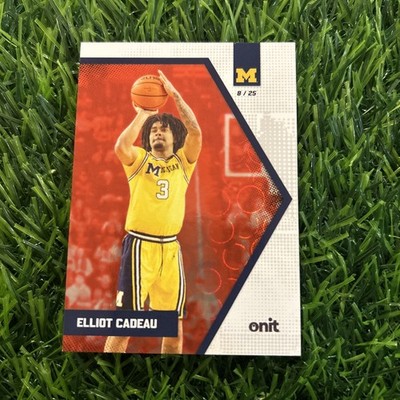 2026 ONIT Michigan Wolverines RED Basketball card ELLIOT CADEAU /25 B23